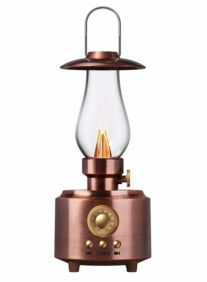 NIBEMINENT Vintage Kerosene Bluetooth Speaker – Waterproof, Portable Woodgrain Design with LED Camping Light, Wireless Music Player for Indoor/Outdoor, AUX/TF/USB - Image 1