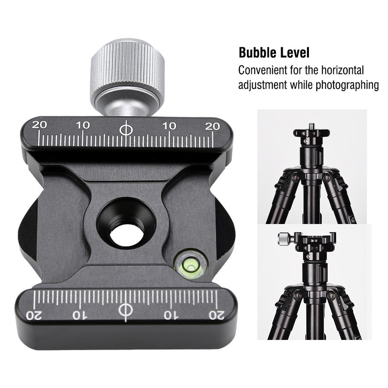 DE-50 Aluminum Alloy Quick Release Plate Clamp Camera Mount Adapter 3/8" - Image 3