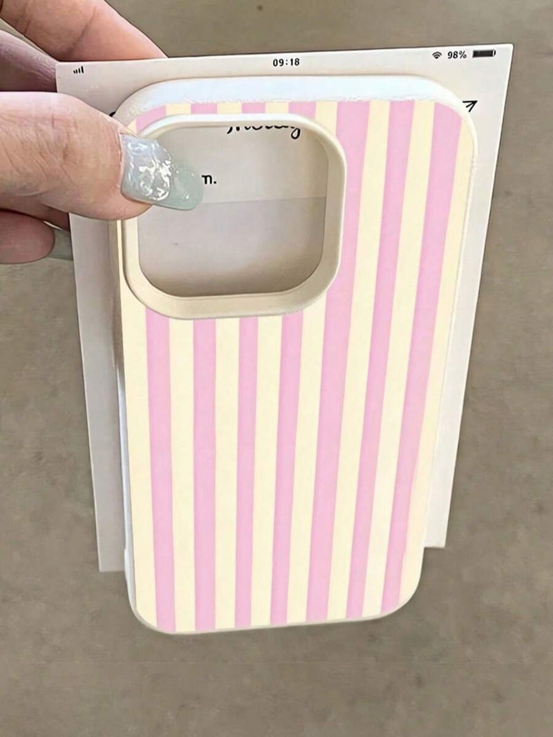 Creative Girl Heart Blue Lines Phone Case, Matte White Lychee Texture, Full Coverage Shockproof TPU, Compatible with iPhone 11-17 Pro Max/Plus, Samsung A51-A56, S21-S25, Anti-Fingerprint (International Version)