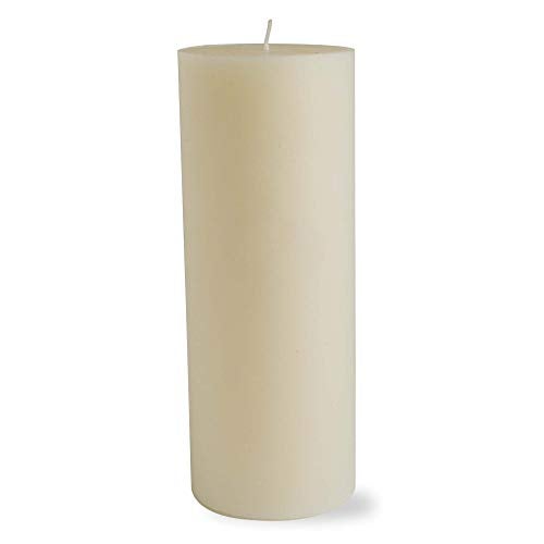 TAG Chapel 3X8 Ivory Pillar Paraffin Wax Candle Unscented Drip-Free Long Burning 115 Hours for Home Decor Wedding Parties 3x8 Ivory - Image 2