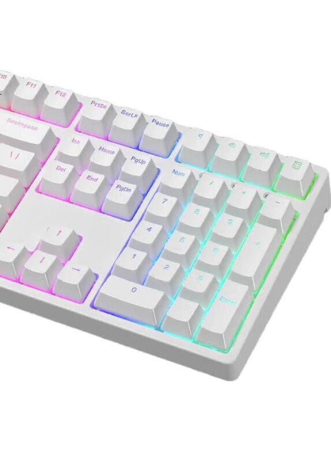 Ikbc Mechanical Keyboard Gaming Wired Cherry Mx F210 White Red Switch Full Anti-Ghosting 108-Key Rgb Backlit - Image 1