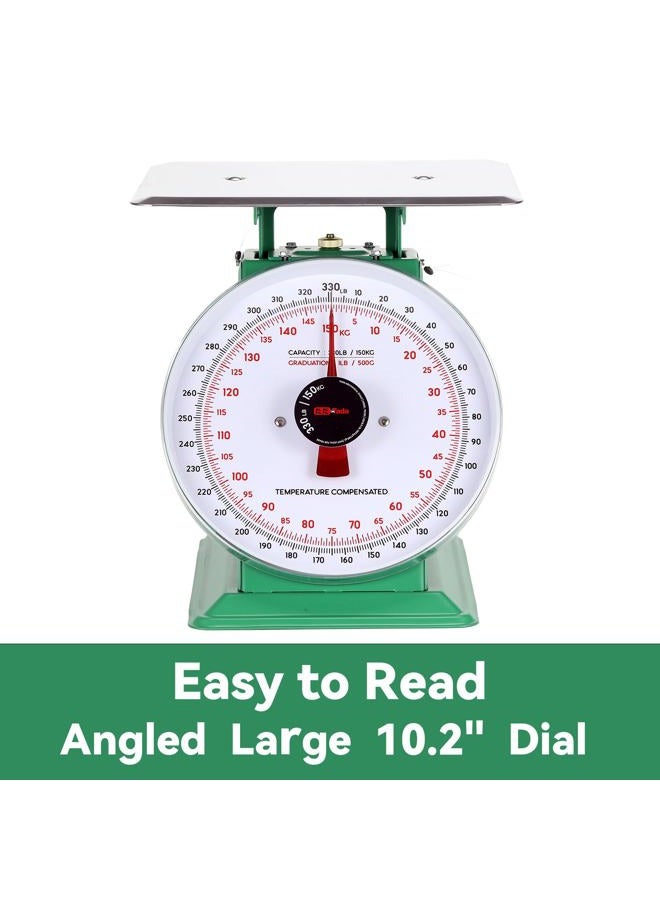 ta da Tada 150kg/330lbs Heavy Duty Industrial Scale Mechanical Kitchen and Food Scale with Stainless Steel Platform - Image 3
