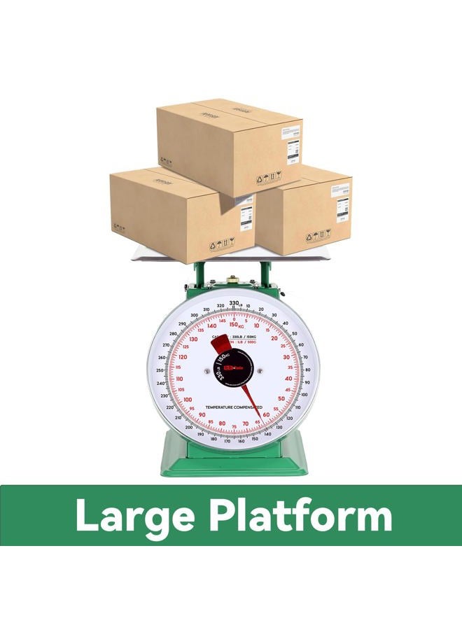 ta da Tada 150kg/330lbs Heavy Duty Industrial Scale Mechanical Kitchen and Food Scale with Stainless Steel Platform - Image 4