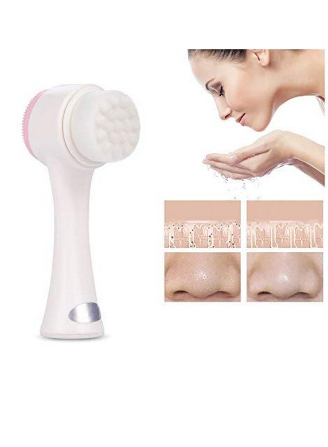 OANGO 2 in 1 Facial Cleansing Brush, Cleaning Face Cleansing Exfoliating Brush Facial Wash Massage Soft Scrubber Bamboo Fiber Double Sided - Image 2