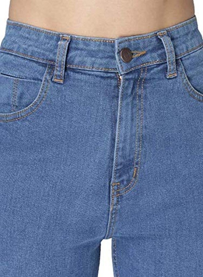 KOTTY Women's High Rise Jeans(Light Blue,26) - Image 5
