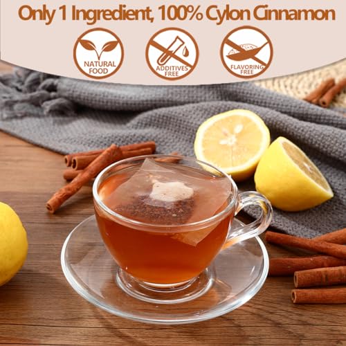 ULTHMOK Premium 100 Pure Ceylon Cinnamon Tea Bags, Made with 100% Ceylon Cinnamon Sticks, No Additives & Caffeine Free. - Image 5