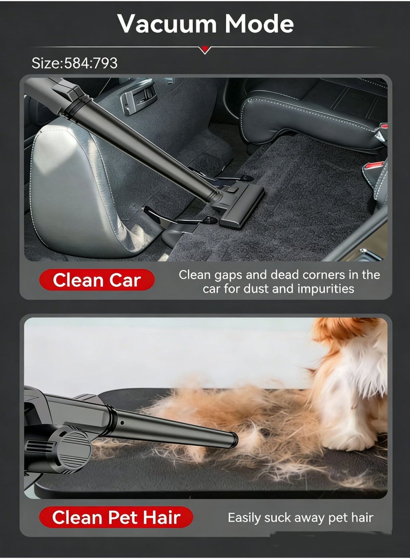 Halamine 21V  Cordless Leaf Blower,2-in-1 Lightweight Cordless Leaf Vacuum,with Battery and Charger,Handheld Electric Leaf Blowers,120MPH Small Leaf Blower,Yard Tools,For Lawn Care Patio Backyard Leaves and Dust,Yellow - Image 4