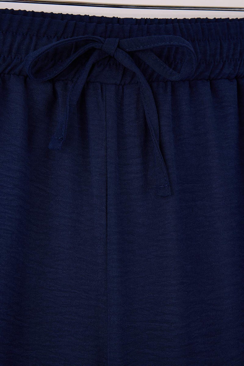 trendyol Navy Blue Wide Leg Wide Leg Woven Trousers Tctss22Pl0240 - Image 5