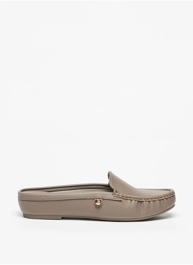 Flora Bella By Shoexpress Textured Slip-On Mules