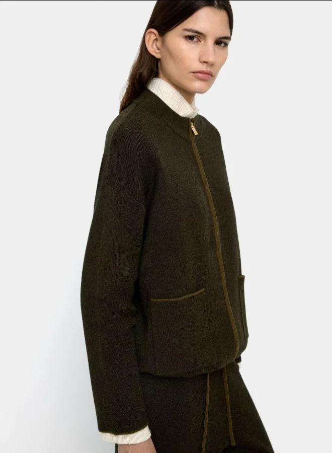 بارفوا سترة صوفية بسحاب