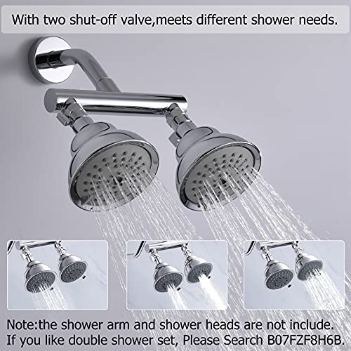 HAOXIN Double Outlet Shower Manifold with Shut Off Valve,Suitable for Dual Sprayer Showering System,Chrome,STC03 - Image 2