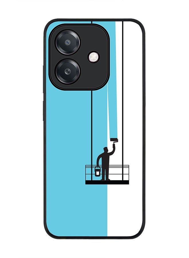 Stylizedd For Oppo A5i Case,Slim fit Camera Protection, Shockproof Thin Phone cover  - Paint Hanger (Blue)