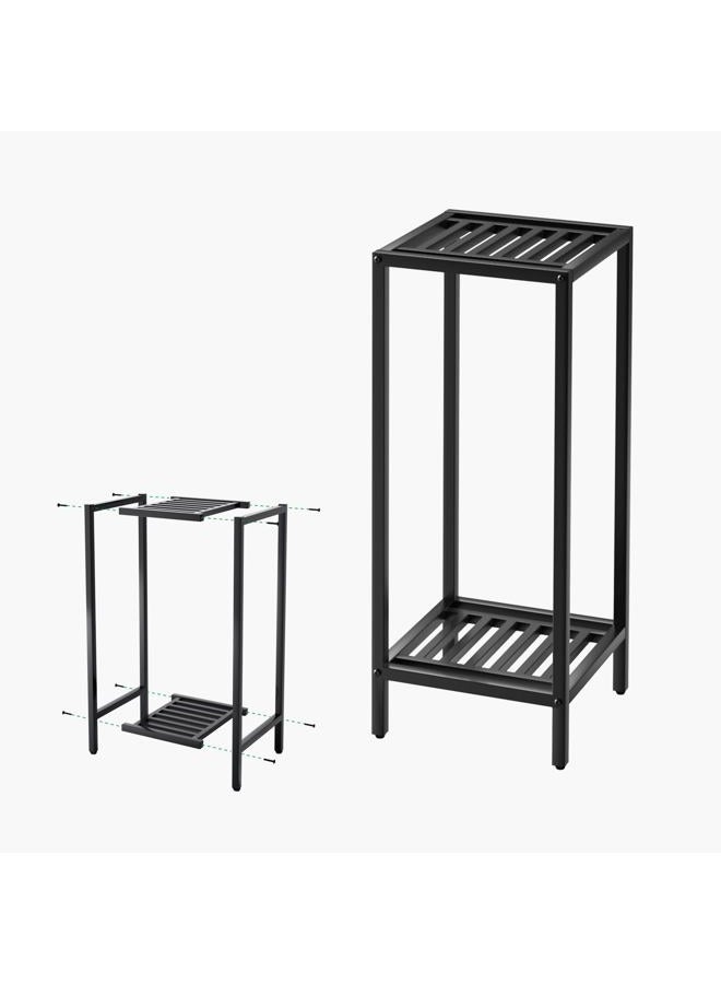 Zhongma 2 Tier 30" Tall Indoor Outdoor Plant Stand Heavy Duty Metal Flower Stand for Patio, Home, Garden, 220 LBS Capacity & Heavy Duty Construction - Image 2
