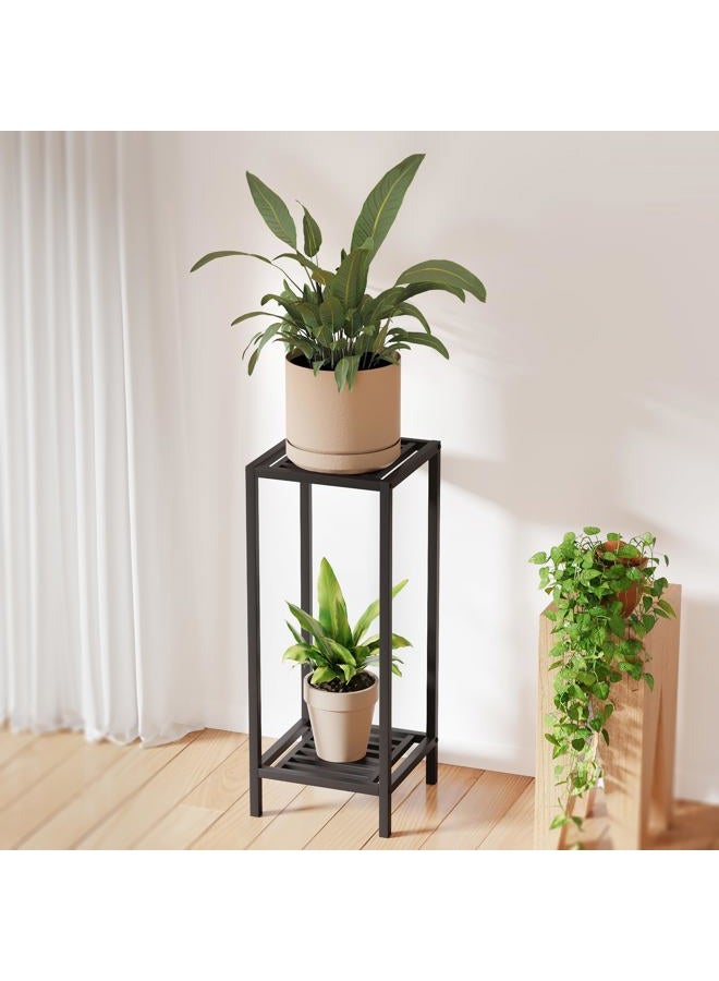 Zhongma 2 Tier 30" Tall Indoor Outdoor Plant Stand Heavy Duty Metal Flower Stand for Patio, Home, Garden, 220 LBS Capacity & Heavy Duty Construction - Image 1