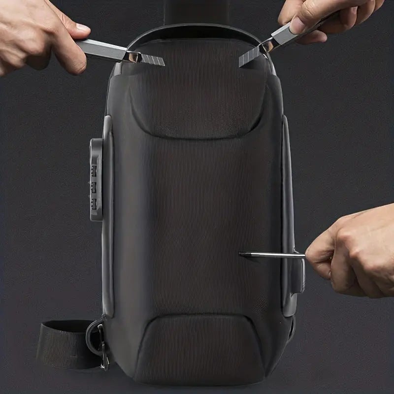 Multifunctional Sports Motorcycle Bag With Usb Port Password Crossbody Bag Large Capacity Sports Motorcycle Bag Single Shoulder Crossbody For Men - Image 3