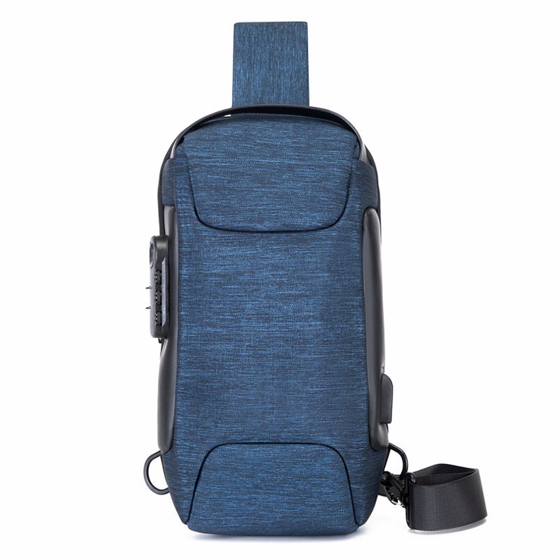 Multifunctional Sports Motorcycle Bag With Usb Port Password Crossbody Bag Large Capacity Sports Motorcycle Bag Single Shoulder Crossbody For Men - Image 1