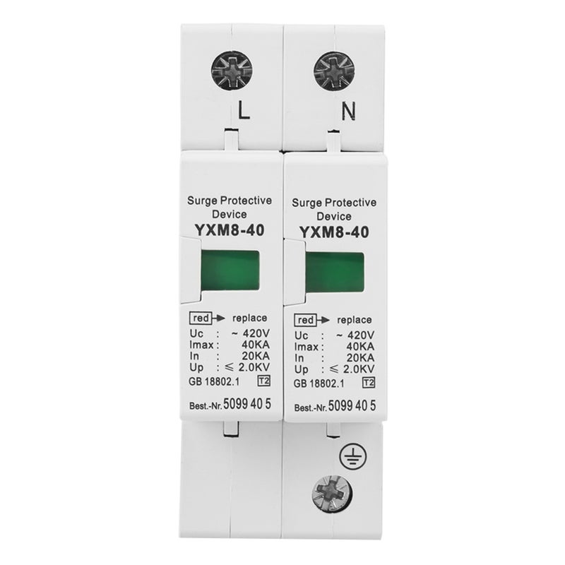 1 Pcs AC420V 2P 40KA House Surge Protective Low Voltage Arrester Device - Image 4