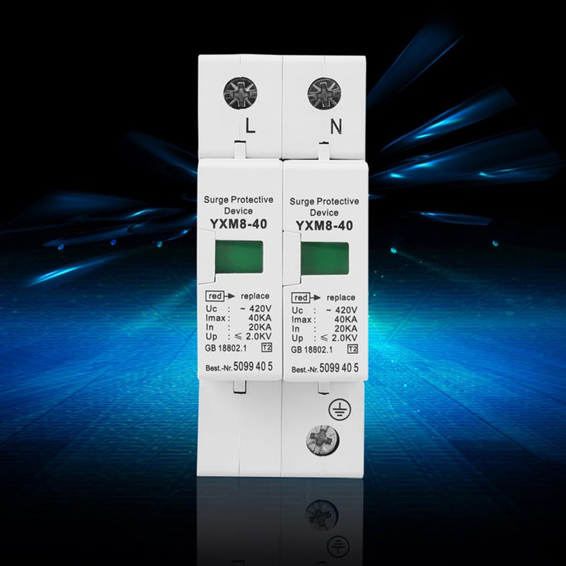 1 Pcs AC420V 2P 40KA House Surge Protective Low Voltage Arrester Device - Image 5