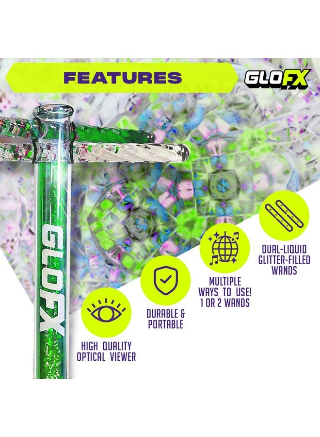 جلو اف اكس أنبوب كاليدوسكوب السائل الأخضر GloFX مقاس 7.5 بوصة - كاليدوسكوبات ملونة للبالغين، عصي لامعة للحفلات - عصي لامعة حسية - Image 2
