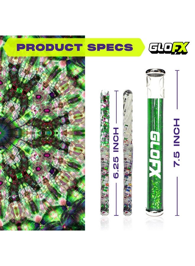 جلو اف اكس أنبوب كاليدوسكوب السائل الأخضر GloFX مقاس 7.5 بوصة - كاليدوسكوبات ملونة للبالغين، عصي لامعة للحفلات - عصي لامعة حسية - Image 3