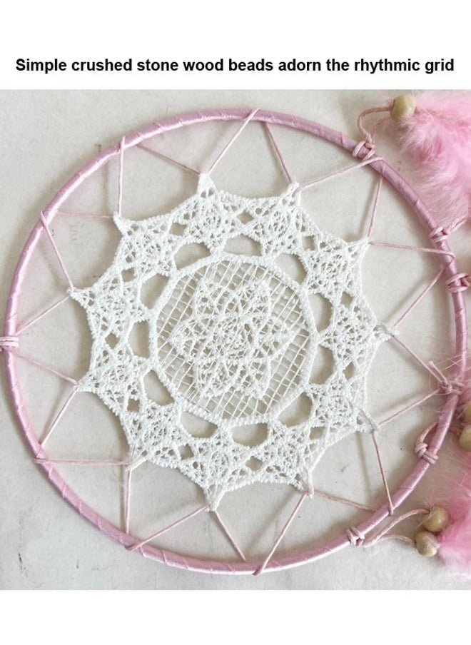 XIANGYU Wall Hanging Art Dreamcatcher Feather Pink Color Tapestry Girls Hogar Room Decor  - Image 3