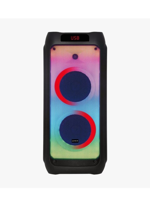 VOVO V-2850 Double 8inch RGB Rechargeable Portable Speaker + Wired Microphone
