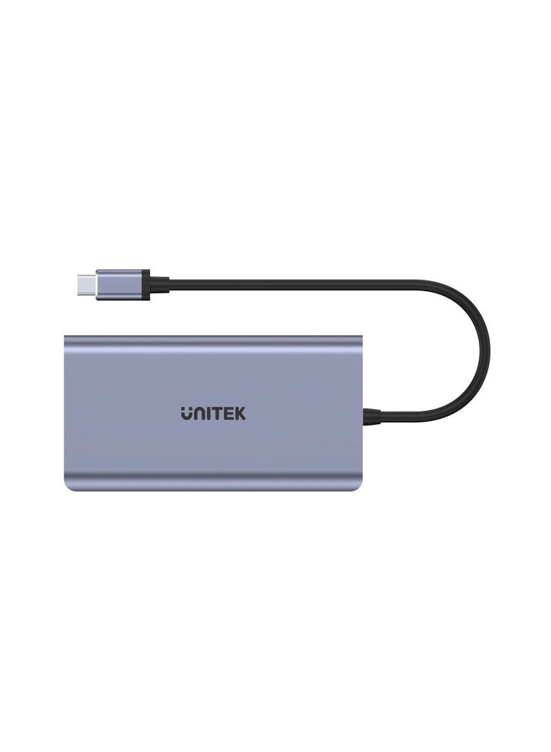 USB-C Dual Display Hub 8-IN-1 with USB 5Gbps and PD 100W Charging