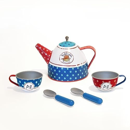 YOTTOY Paddington Bear Collection | 14-Piece Kids Tin Tea Set with Illustrations & Sturdy Carrying Case - Image 3