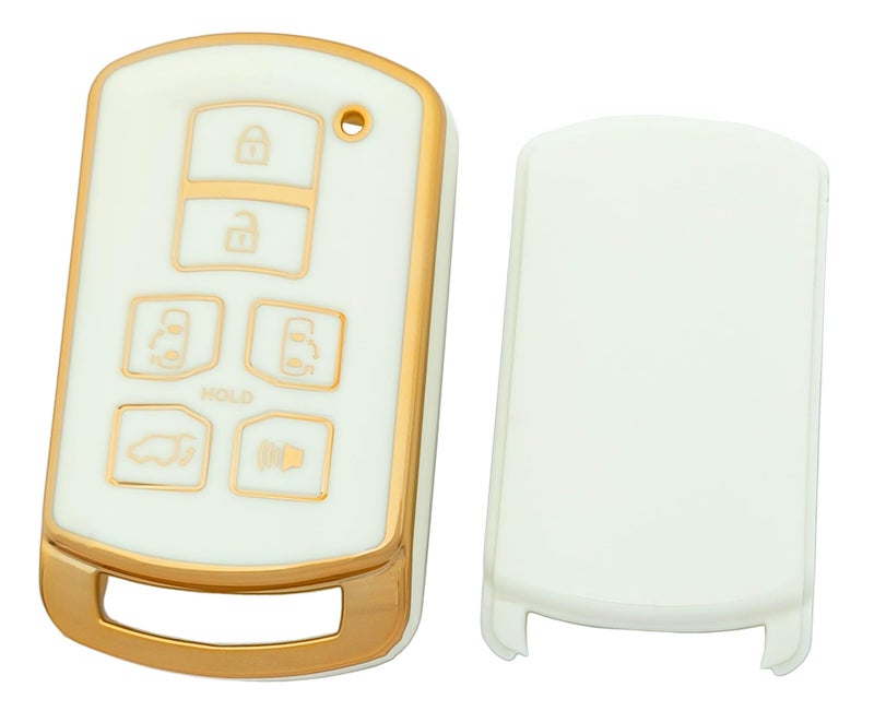 vurbemes TPU Key Fob Cover Case fit for Seinna 2011-2020 Keyless Entry Key FOb (White) - Image 2