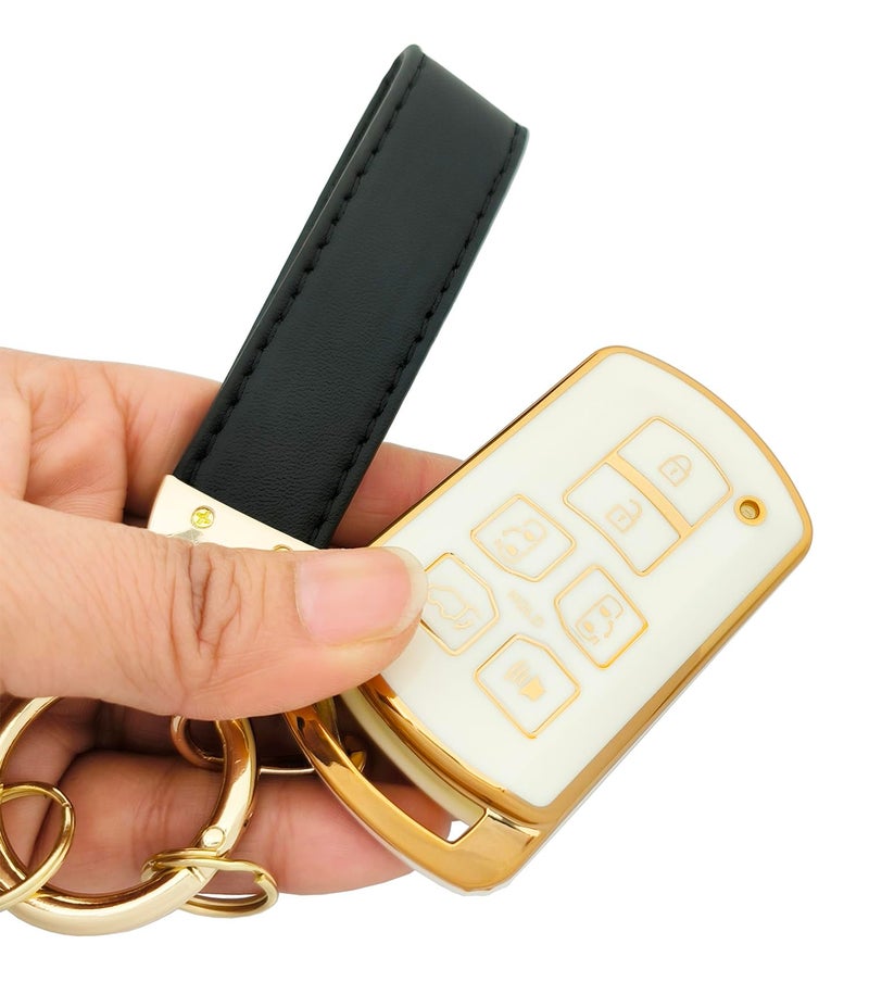 vurbemes TPU Key Fob Cover Case fit for Seinna 2011-2020 Keyless Entry Key FOb (White) - Image 5