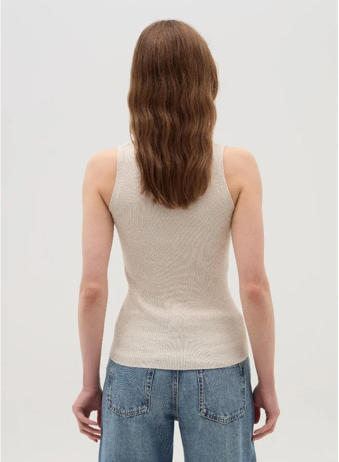Ovs Ribbed tank top with lurex