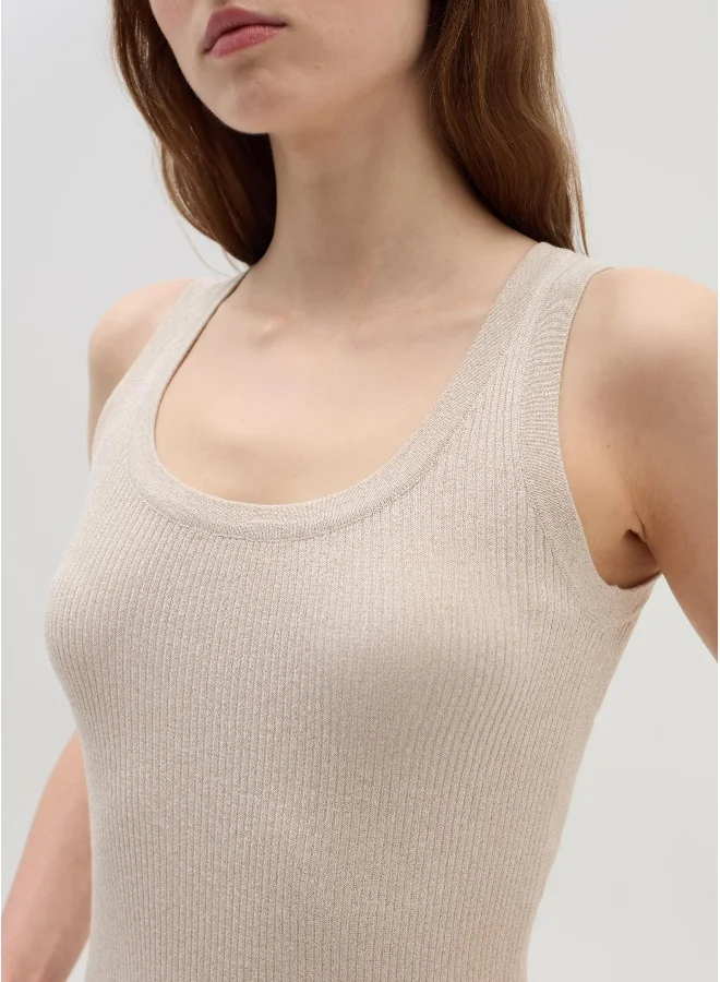 Ovs Ribbed tank top with lurex