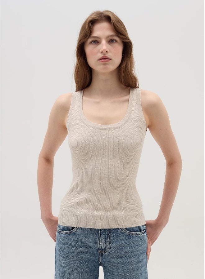Ovs Ribbed tank top with lurex - Image 2