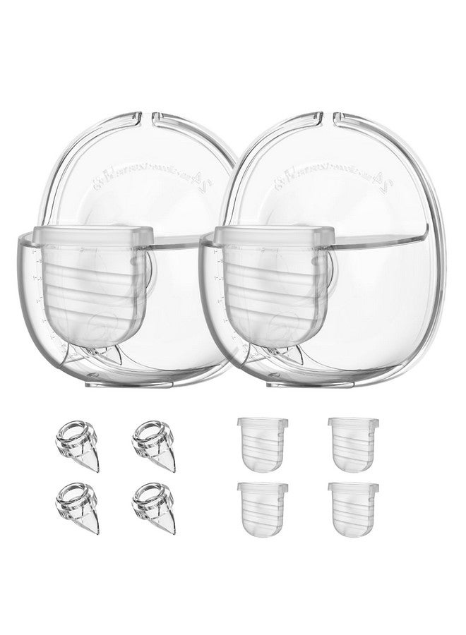 Gowing قطع غيار مضخة الثدي القابلة للارتداء متوافقة مع مضخة الثدي القابلة للارتداء S32، تشمل صمام بطة، غشاء سيليكون، فلانج 24 مم، كوب جمع الحليب، مجموعتان - Image 1