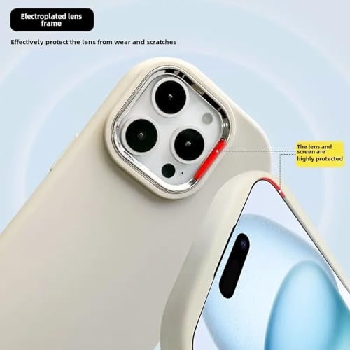 KC Back Cover for Oppo F31 Pro 5G - Electroplated Chrome Metal Ring | Shockproof Soft Silicone | Full Camera Protection | Bumper Case (White) - Image 5