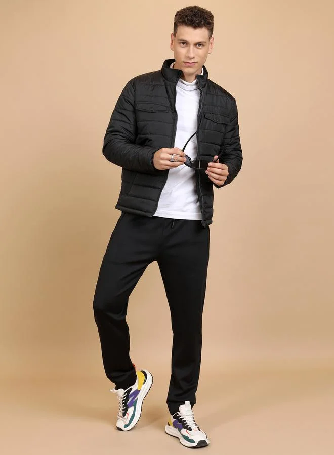 HIGHLANDER High Neck Zip Up Puffer Jacket by Styli