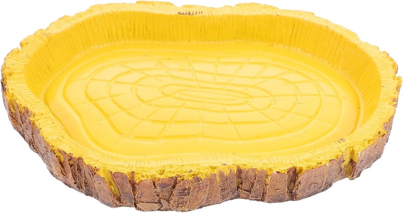 BESTonZON Resin Reptile Food Bowl and Water Dish, Terrarium Feeding Basin for Tortoise, Lizard, Snake, Universal Crawling Pet Feeder, Suitable for Reptile Habitats, Random Color - Image 1