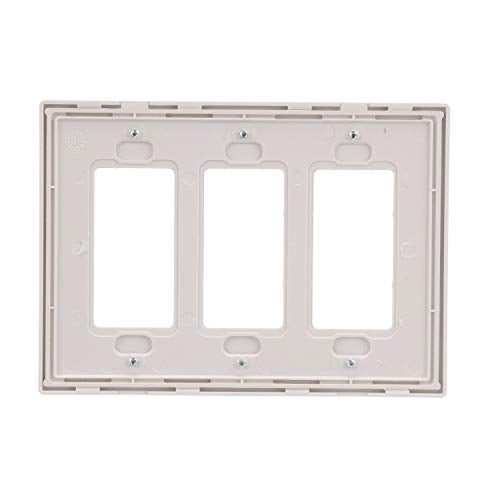 Eaton Arrow Hart Pjs263 Decorative Screw less Wall Plate, 3 Gang, 4-1/2 In L x 6.37 In W x 0.08 In T, White - Image 4