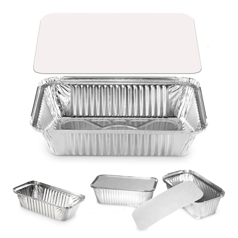 MARENT Brand 25 x Large Aluminium FOIL Food CONTAINERS  LIDS No6a  Made in England  195 x 100
