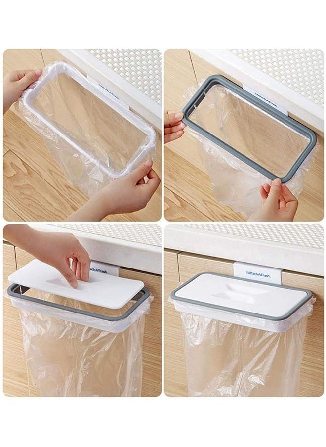 Attach A Trash - Other WHD1271-SRK Edencomer Attach A Trash Cupboard Door Back Trash Rack Storage Garbage Bag Holder Hanging Kitchen Cabinet Hanging Trash Rack kitchen Tools - Image 1
