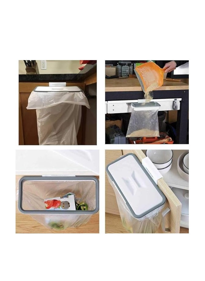 Attach A Trash - Other WHD1271-SRK Edencomer Attach A Trash Cupboard Door Back Trash Rack Storage Garbage Bag Holder Hanging Kitchen Cabinet Hanging Trash Rack kitchen Tools - Image 1