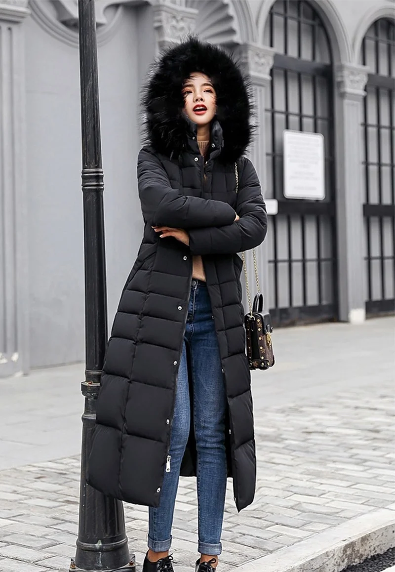 باربورا Winter Full Length Casual Women's Puffer Jacket