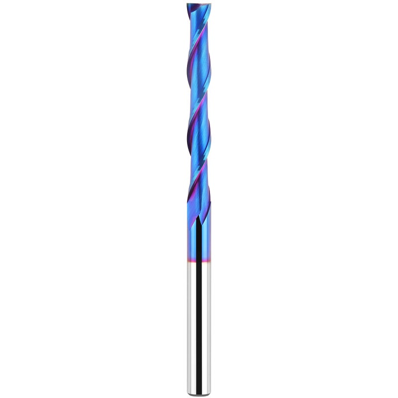 EANOSIC Extra Long 4 Inch Upcut Spiral Router Bit 1/4 Inch Shank, 1/4 Inch Cutting Diameter, Solid Carbide with NACO Coating CNC Router Bits End Mill for Wood Cut, Trimming, Carving - Image 1