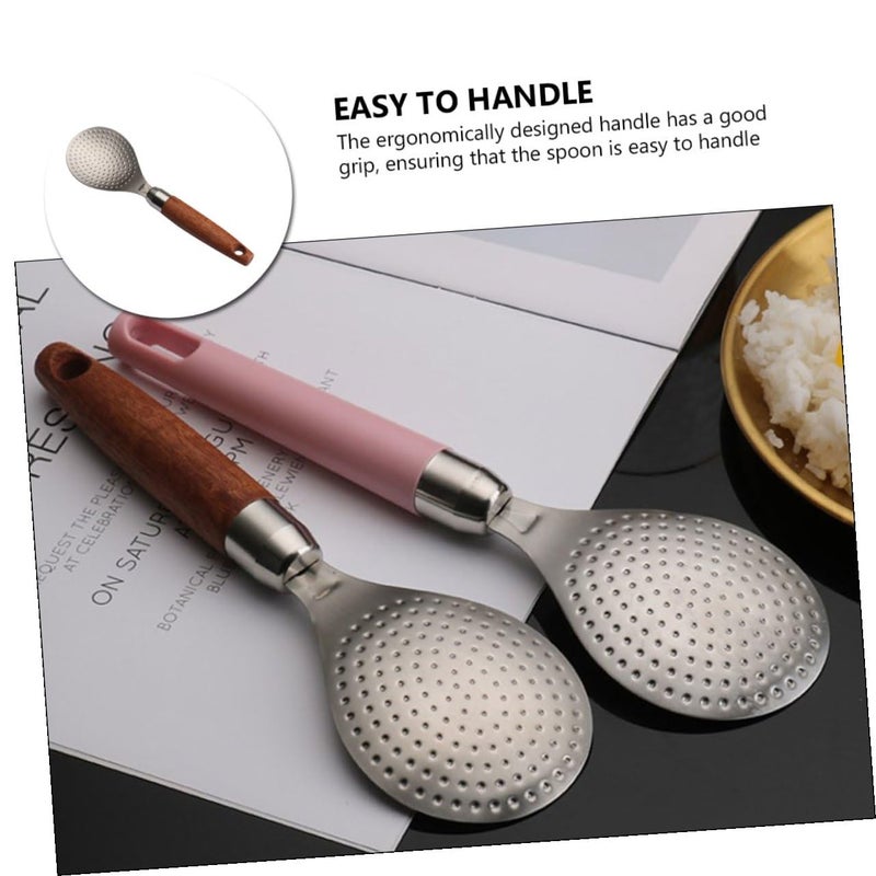 Stainless Steel Rice Paddle Non Stick Rice Spoon Kitchen Serving Spatula - Image 4