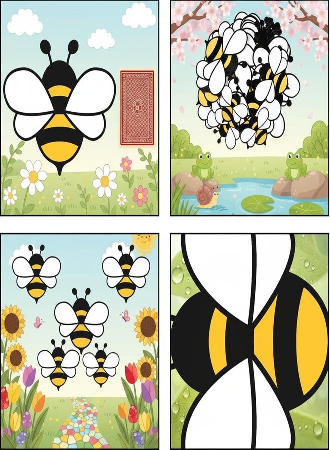 Gilprop 60 Pcs Bee Paper Cut Shapes Multi Size Spring Classroom Decorations for Crafts Decoration Bee Bulletin Board Paper Cut Bulletin Board Party Home Decor Supplies - Image 3