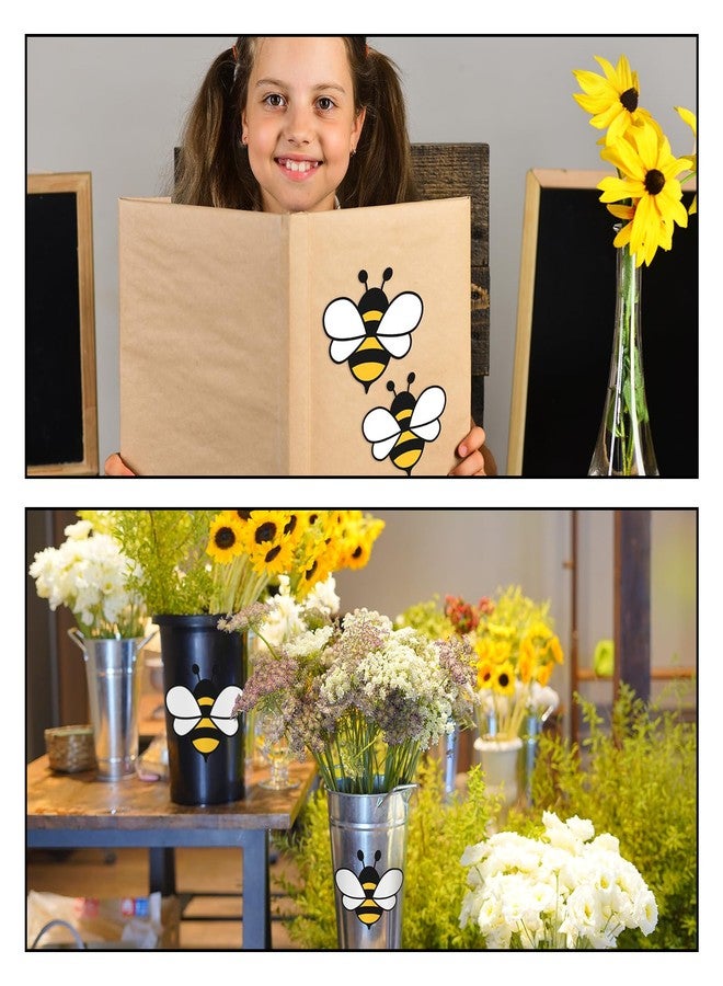 Gilprop 60 Pcs Bee Paper Cut Shapes Multi Size Spring Classroom Decorations for Crafts Decoration Bee Bulletin Board Paper Cut Bulletin Board Party Home Decor Supplies - Image 5