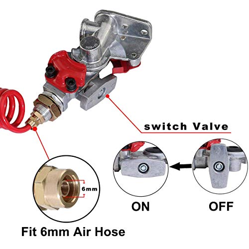 KOOTANS 1 Pair Service Emergency Gladhands with Valve Switch Die Cast Aluminum Valve Glad Hands Universal Air Hose Brake Coupling Connector Handshake Kit for Truck Semi Trailer Tractor RVs - Image 4