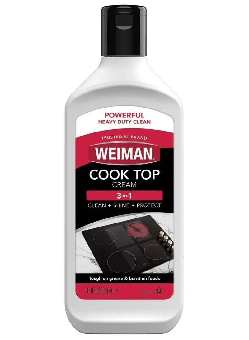Weiman Powerful Heavy Duty Glass Cooktop 3 in 1 Cleaner & Polish Shines And Protects Glass Ceramic Smooth Top Ranges With Its Gentle Formula 283 ML - Image 1