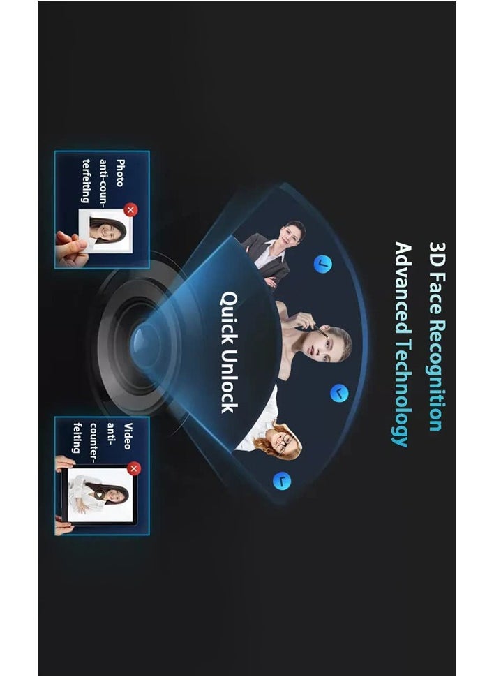 Smart Lock With Camera, 3D Facial Recognition, Realtime Monitoring And Wifi Video Intercom Lock,App Remote Control, Smart Home Device For Apartment, Hotel, Home, Office