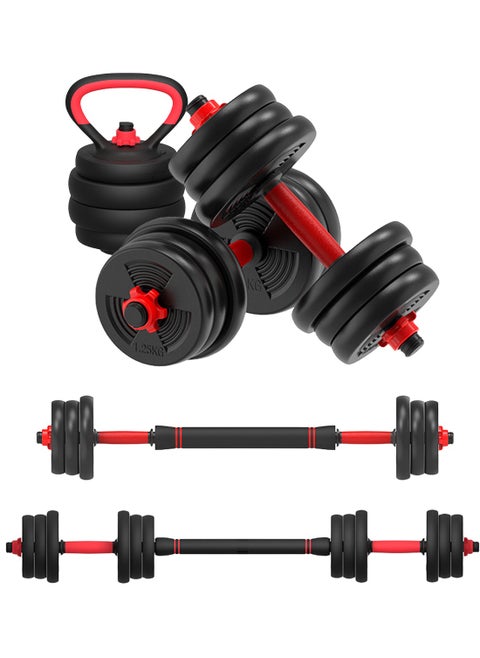 30KG Dumbbell Barbell Kettlebell Set 4 Modes Of Body Shaping Exercise To Increase Strength And Enhance Physique Male And Female Multi-Combination Can Freely Adjust The Weight